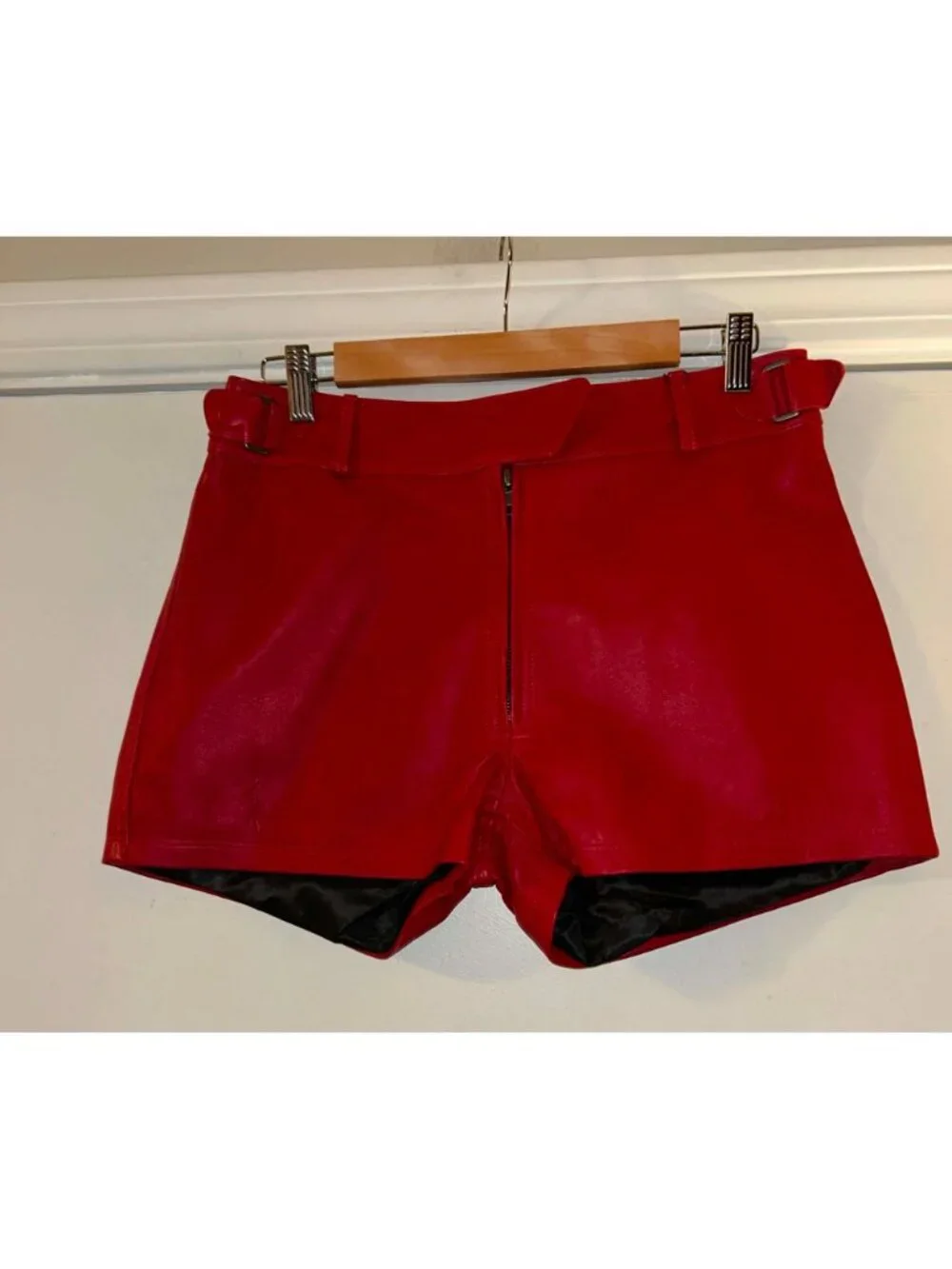 NWT $2K Matchless London Leather Kate Short Lazy Red Size Large